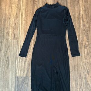 Cider Classic Black Long Sleeve Dress